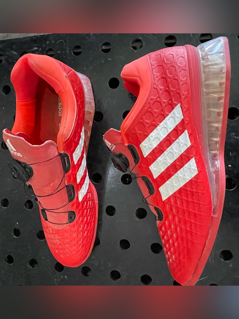 Adidas Men’s Leistung Weightlifting Training Shoes Red Size 13 - Picture 2 of 8